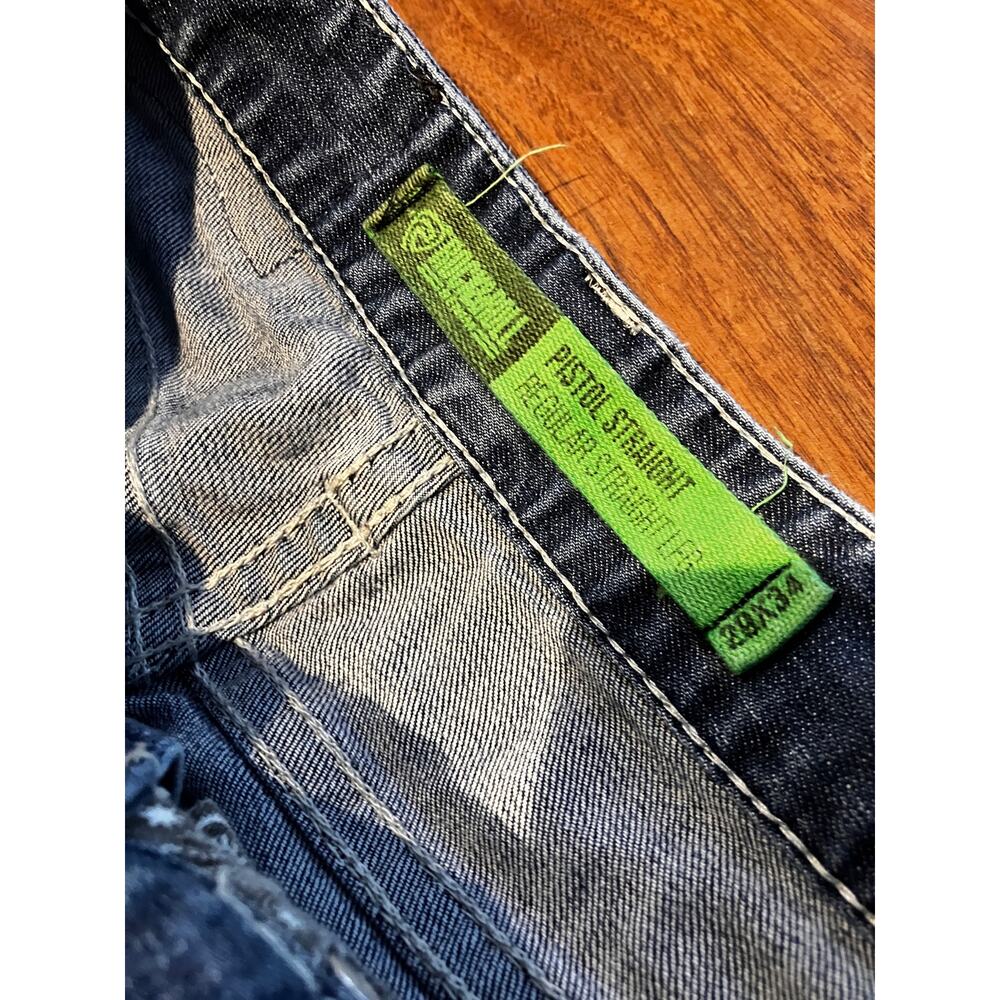 Rock‎ & Roll Denim Men’s 29x34 Pistol Straight Leg Jeans Medium Wash Stretch - Picture 6 of 11